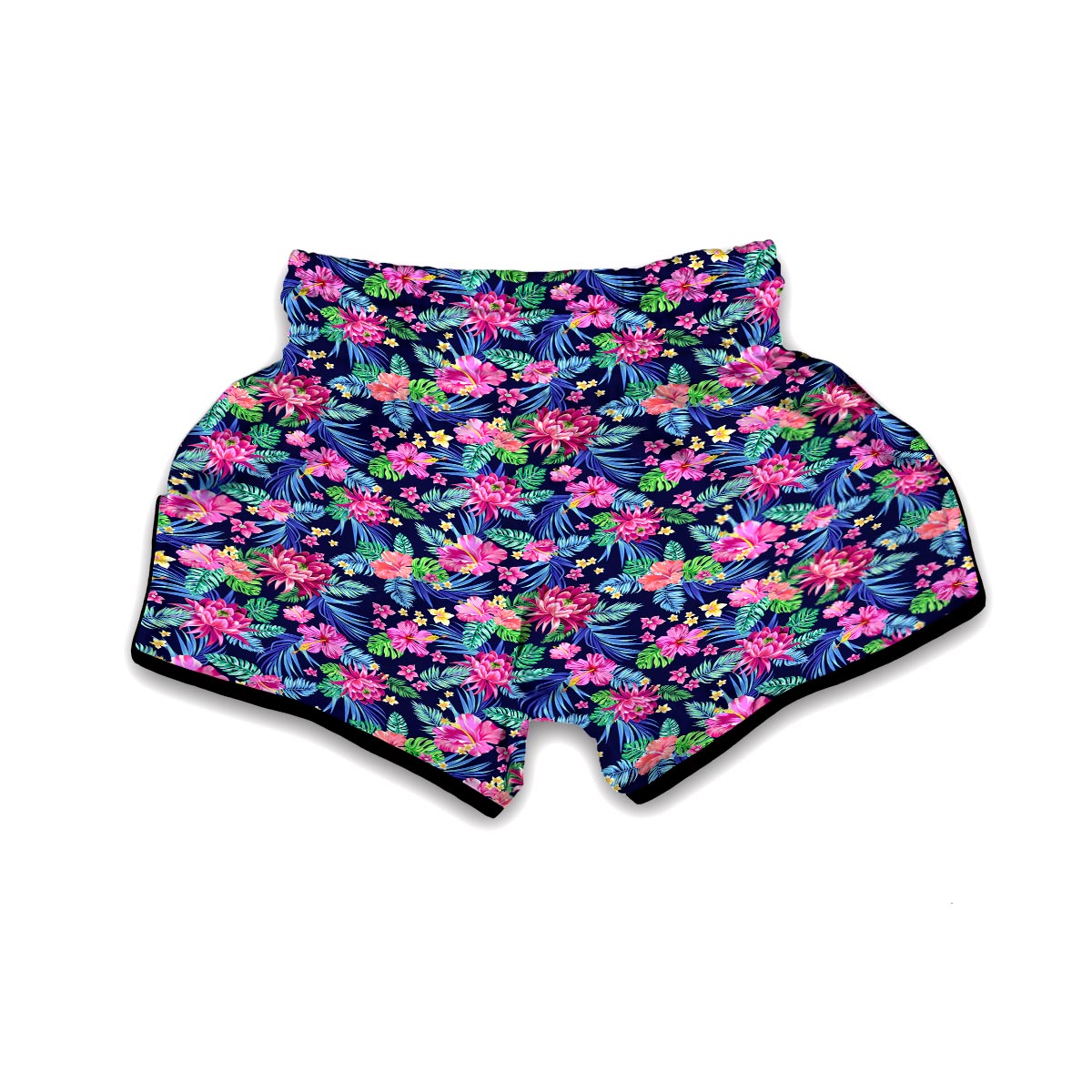 Tropical Floral Muay Thai Boxing Shorts-grizzshop