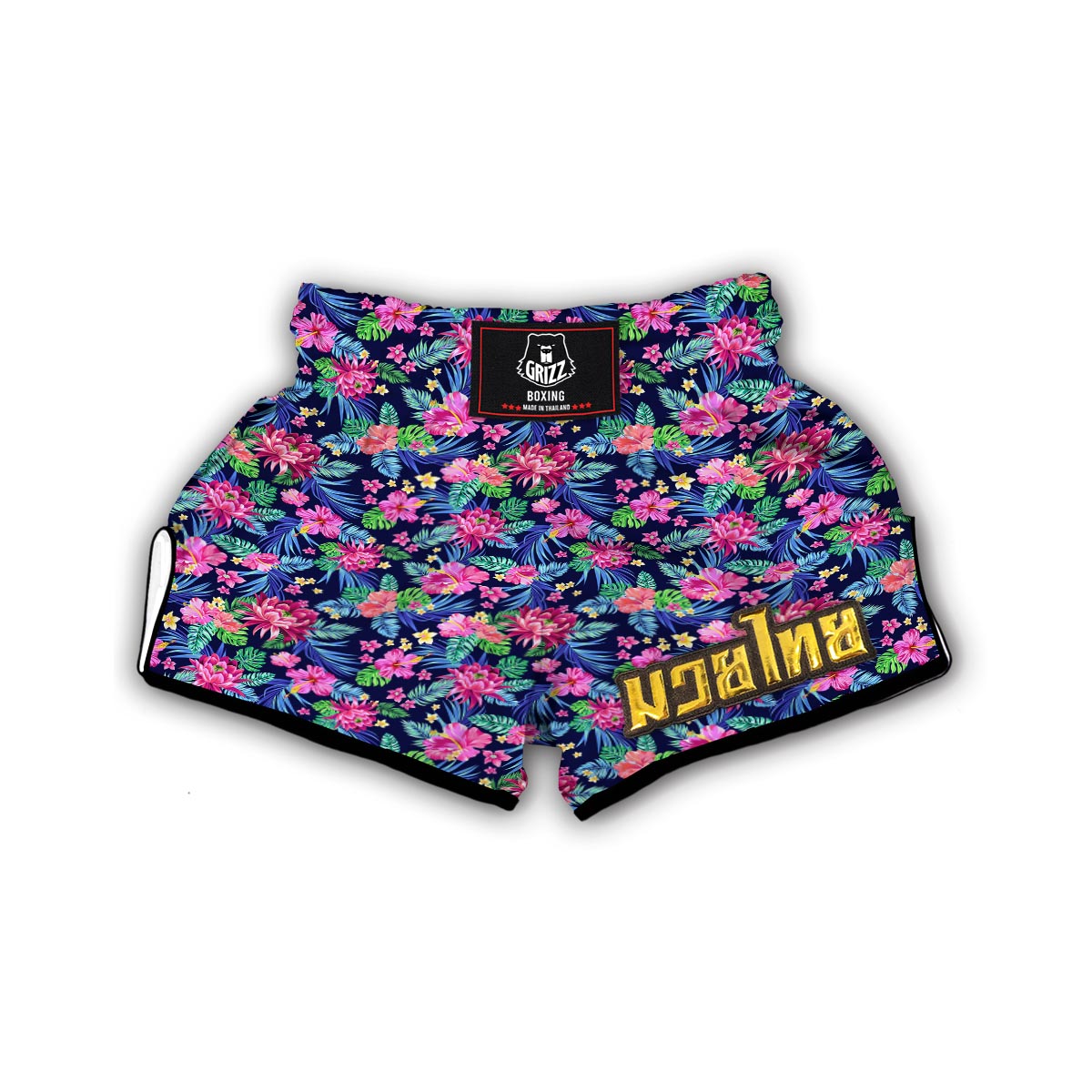 Tropical Floral Muay Thai Boxing Shorts-grizzshop