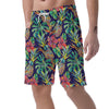 Tropical Floral Pineapple Print Men's Shorts-grizzshop