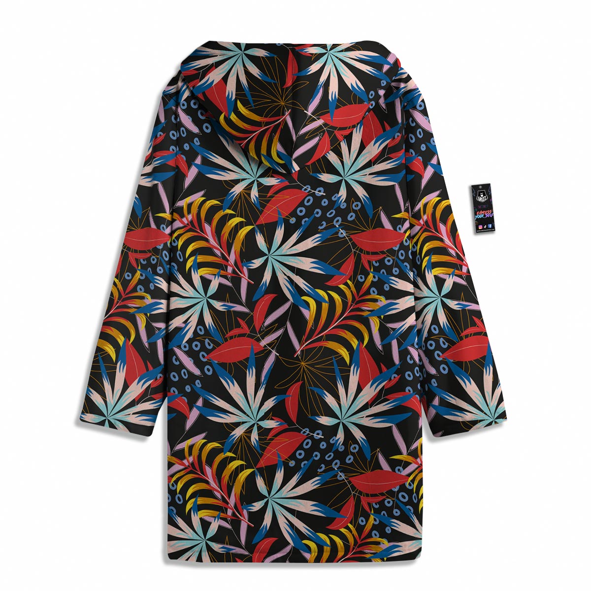 Tropical Floral Retro Hawaiian Print Pattern Men's Windbreaker Jacket-grizzshop