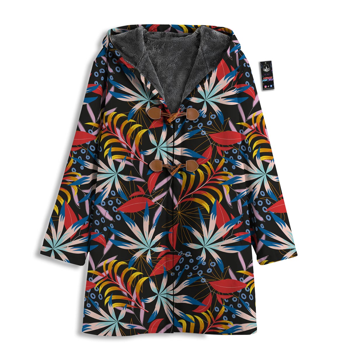Tropical Floral Retro Hawaiian Print Pattern Men's Windbreaker Jacket-grizzshop