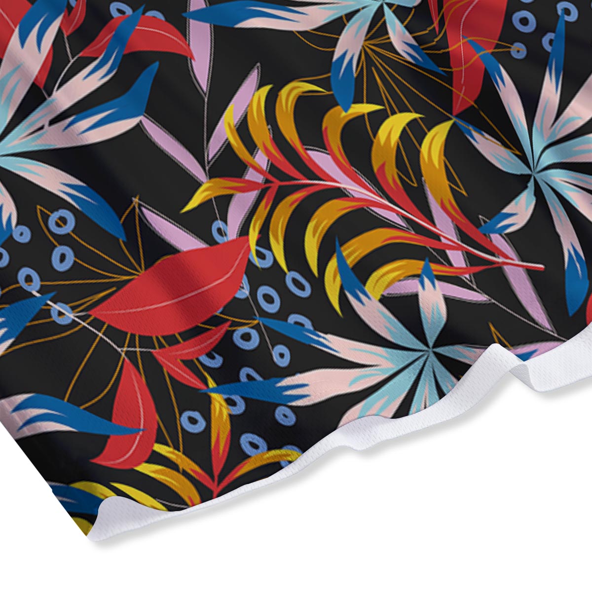 Tropical Floral Retro Hawaiian Print Pattern Mesh Shorts