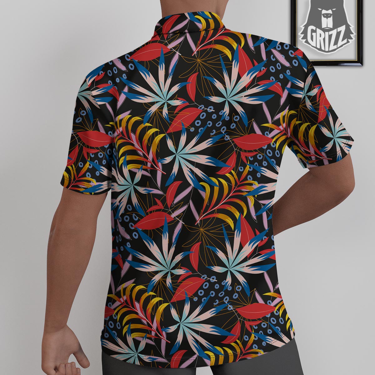 Tropical Floral Retro Hawaiian Print Pattern Untucked Shirts-grizzshop
