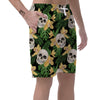 Tropical Floral Skull Men's Shorts-grizzshop