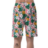 Tropical Flower Hawaiian Pineapple Print Men's Shorts-grizzshop