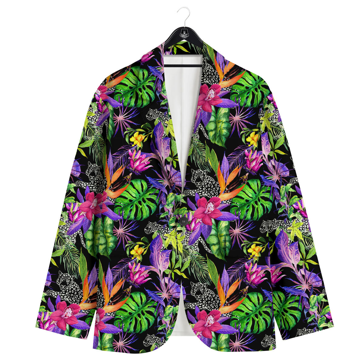 Tropical Flower Leaf Light Print Pattern Men's Sport Coat-grizzshop