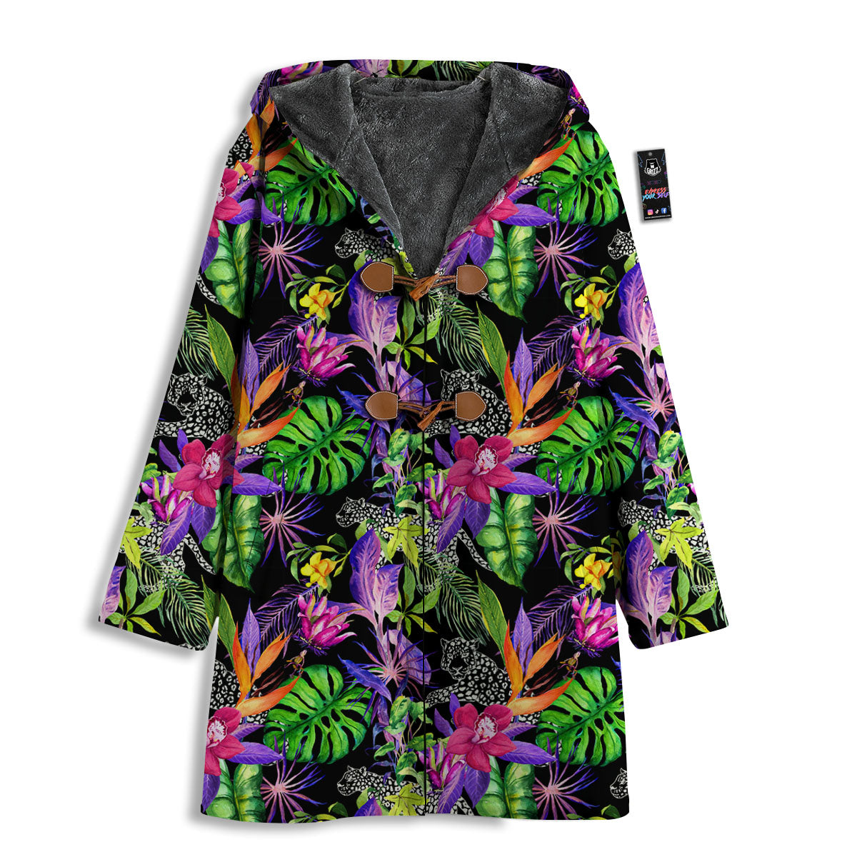 Tropical Flower Leaf Light Print Pattern Men's Windbreaker Jacket-grizzshop
