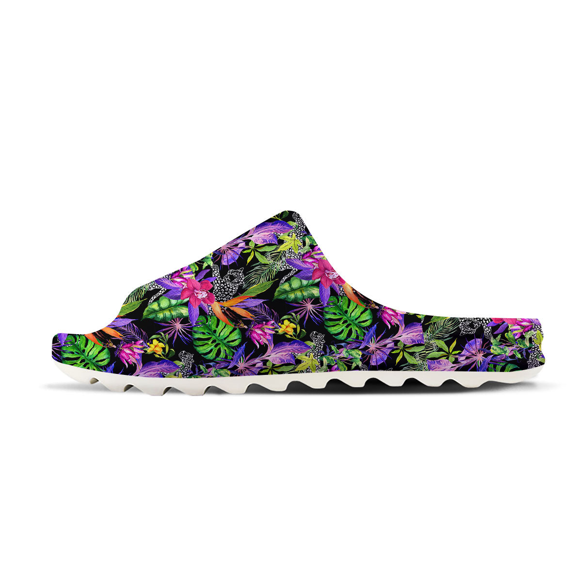 Tropical Flower Leaf Light Print Pattern Sandals-grizzshop