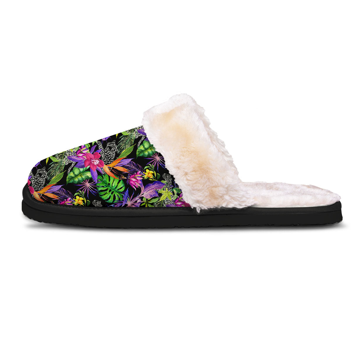Tropical Flower Leaf Light Print Pattern Slippers-grizzshop