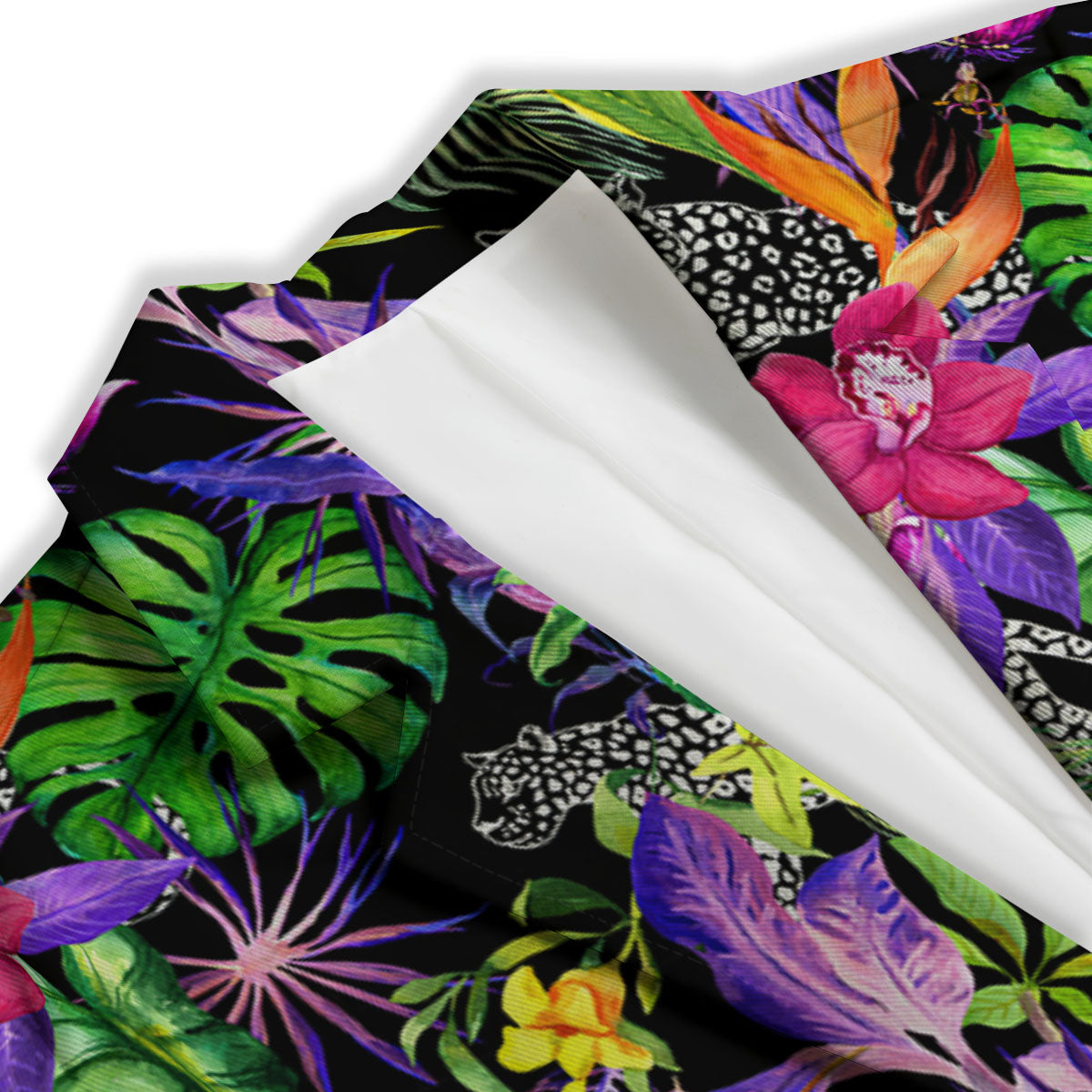 Tropical Flower Leaf Light Print Pattern Women's Blazer-grizzshop