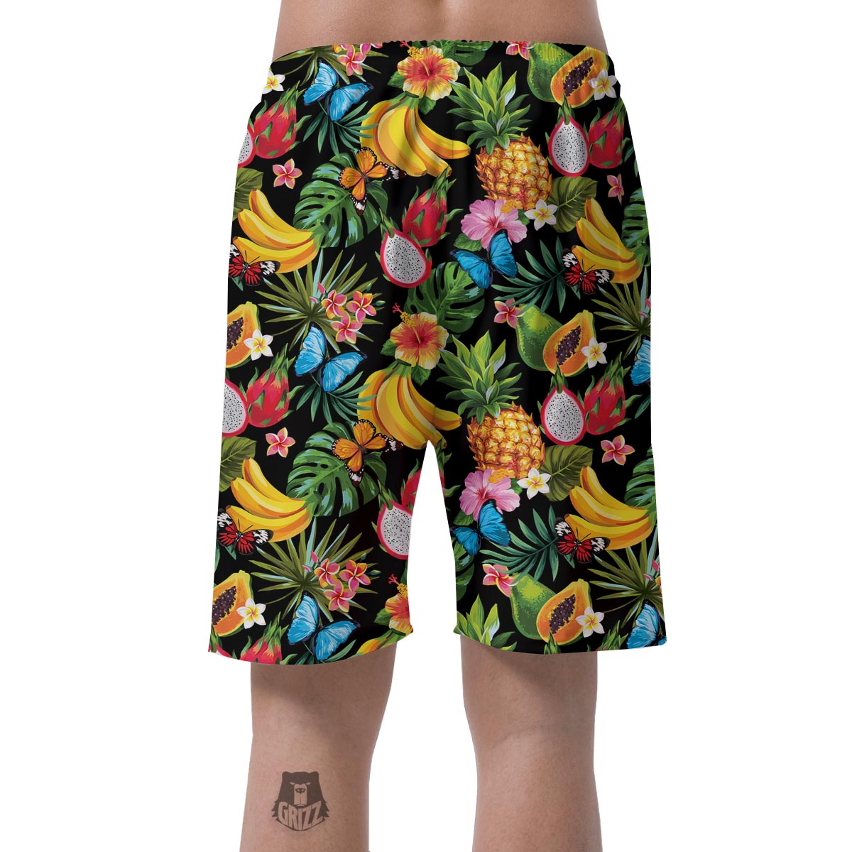 Tropical Fruit Hawaiian Print Men's Shorts-grizzshop