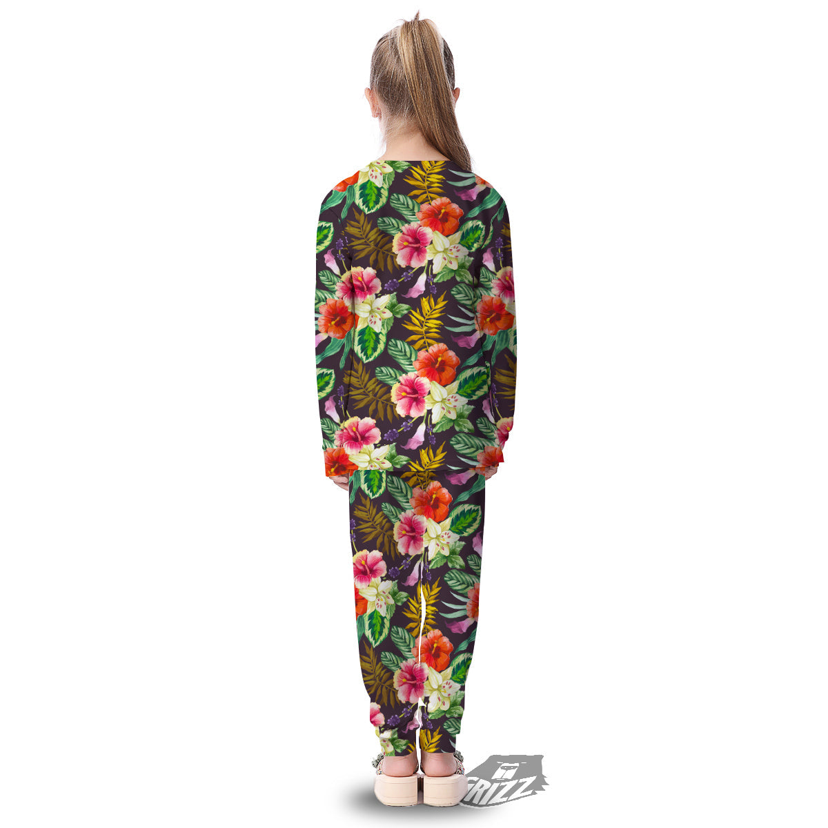 Tropical Hawaii Colorful Print Pattern Kid's Pajamas-grizzshop