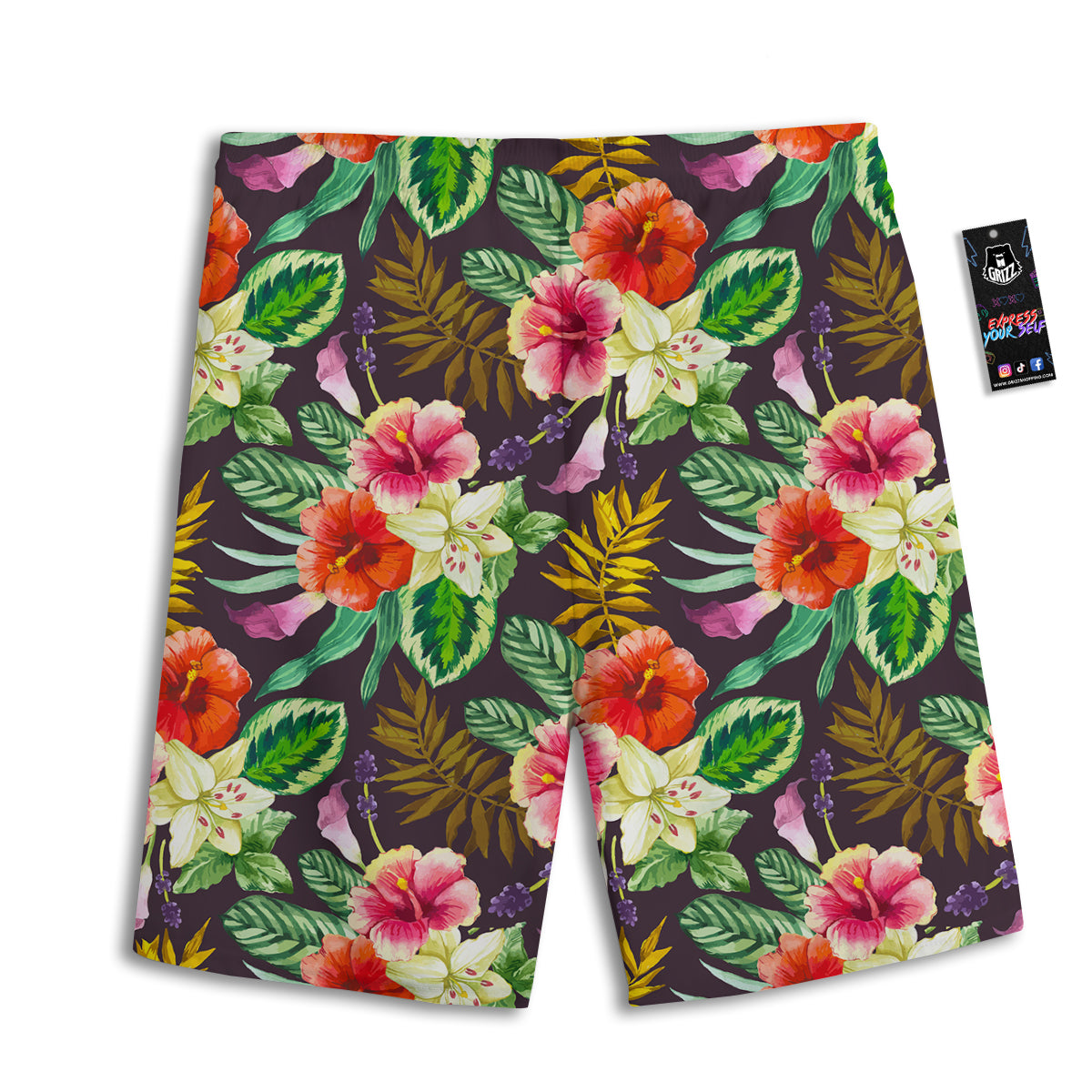 Tropical Hawaii Colorful Print Pattern Men's Athletic Shorts