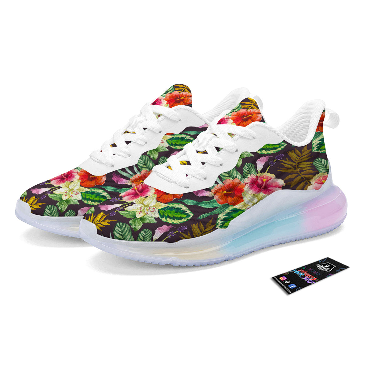 Tropical Hawaii Colorful Print Pattern Running Sneakers-grizzshop