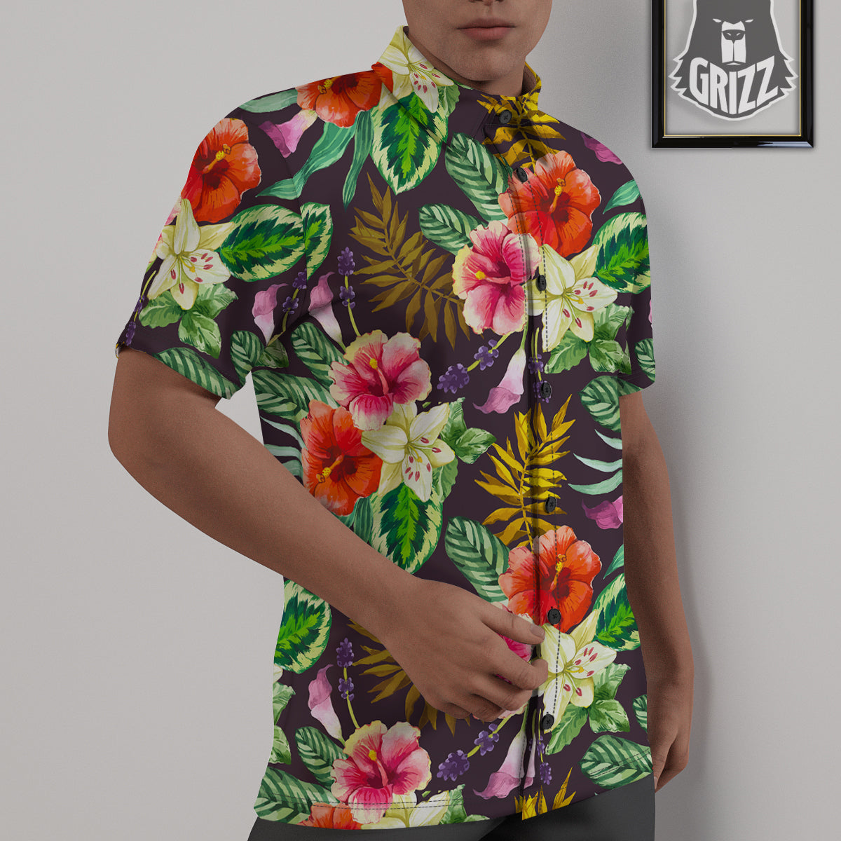 Tropical Hawaii Colorful Print Pattern Untucked Shirts-grizzshop