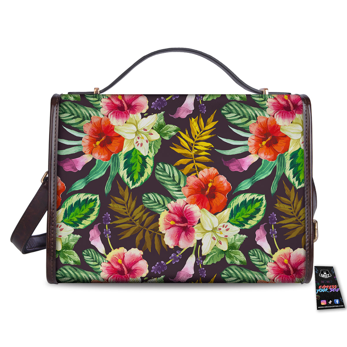 Tropical Hawaii Colorful Print Pattern Women's Satchel Bag-grizzshop