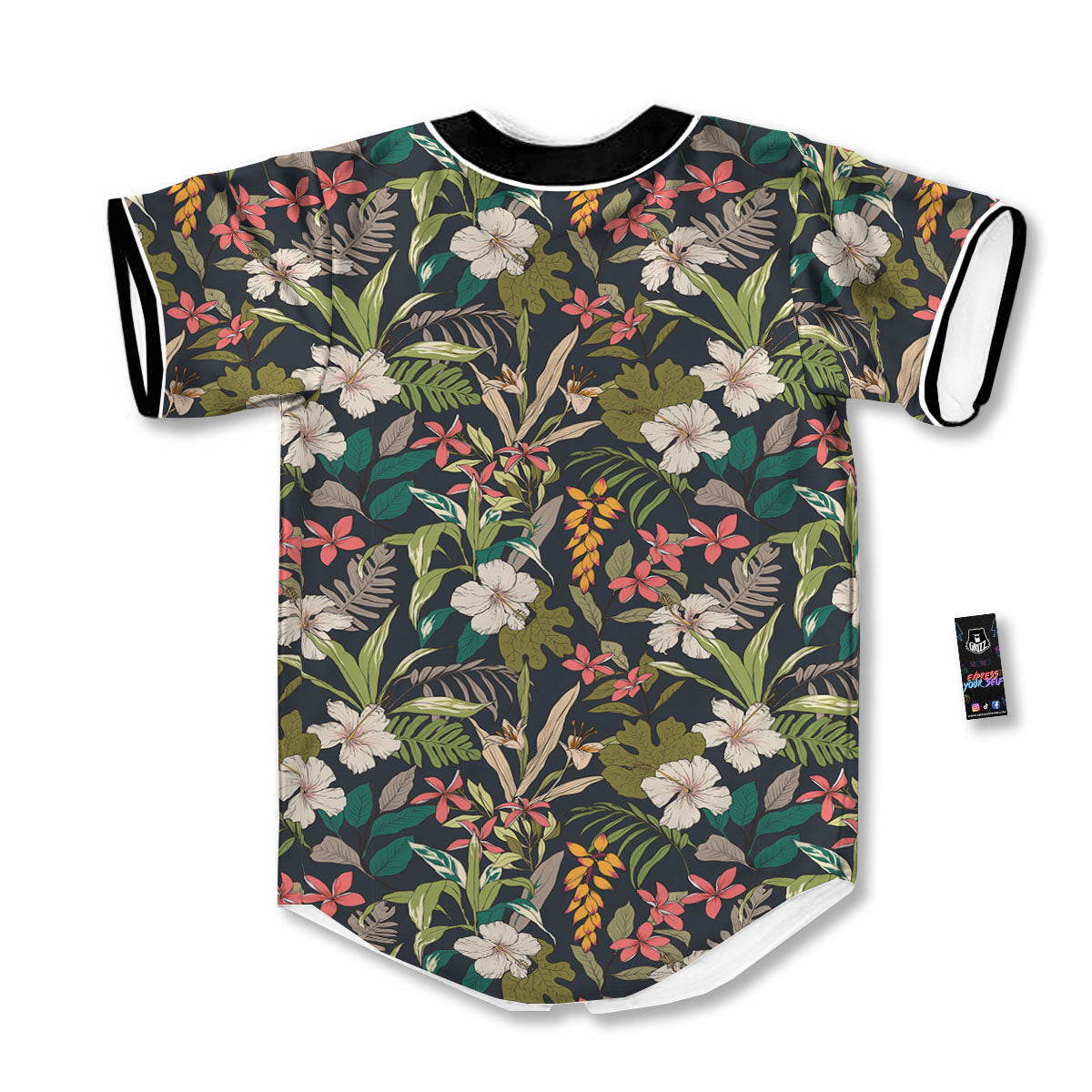 Tropical Hawaiian Aloha Print Pattern Baseball Jersey-grizzshop