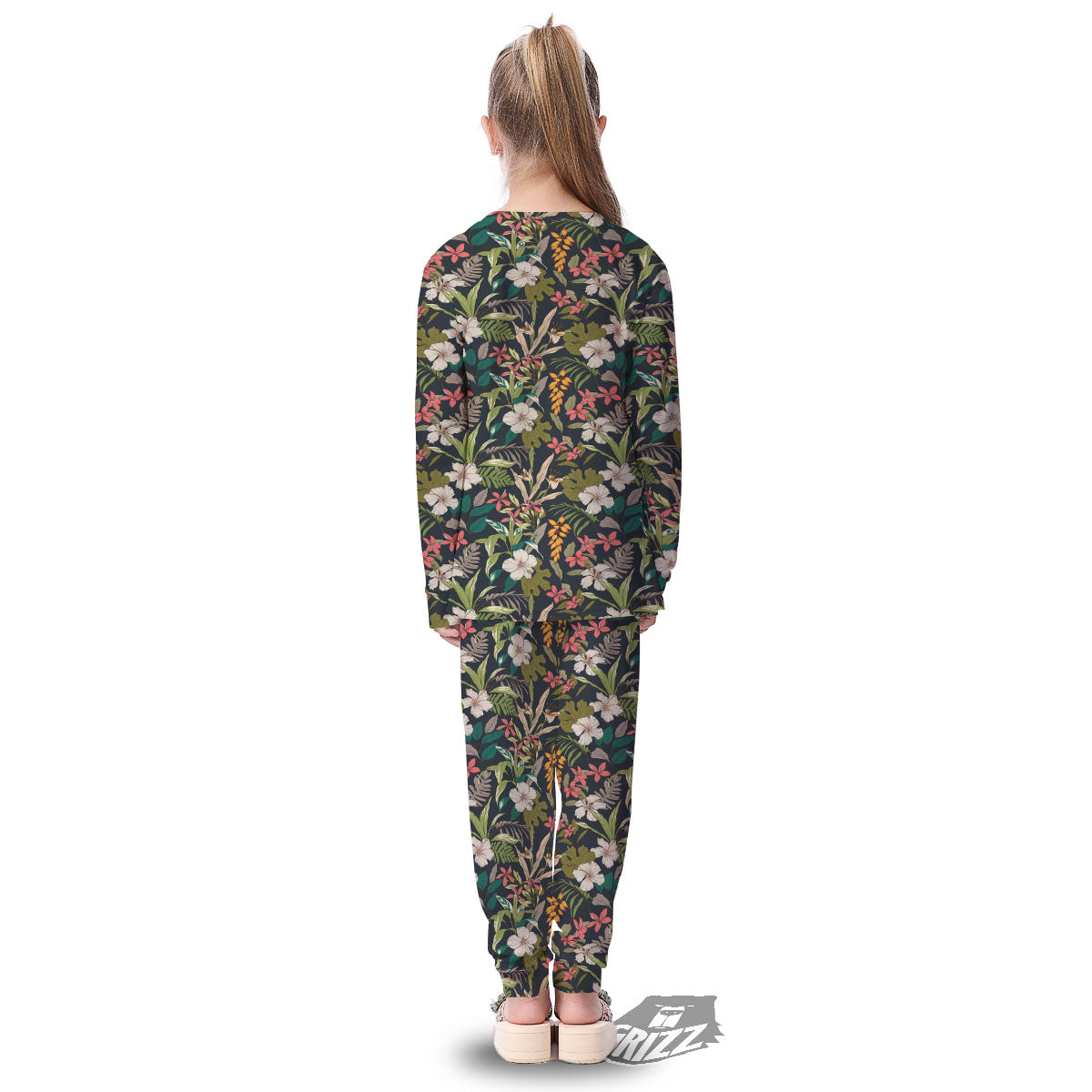 Tropical Hawaiian Aloha Print Pattern Kid's Pajamas-grizzshop