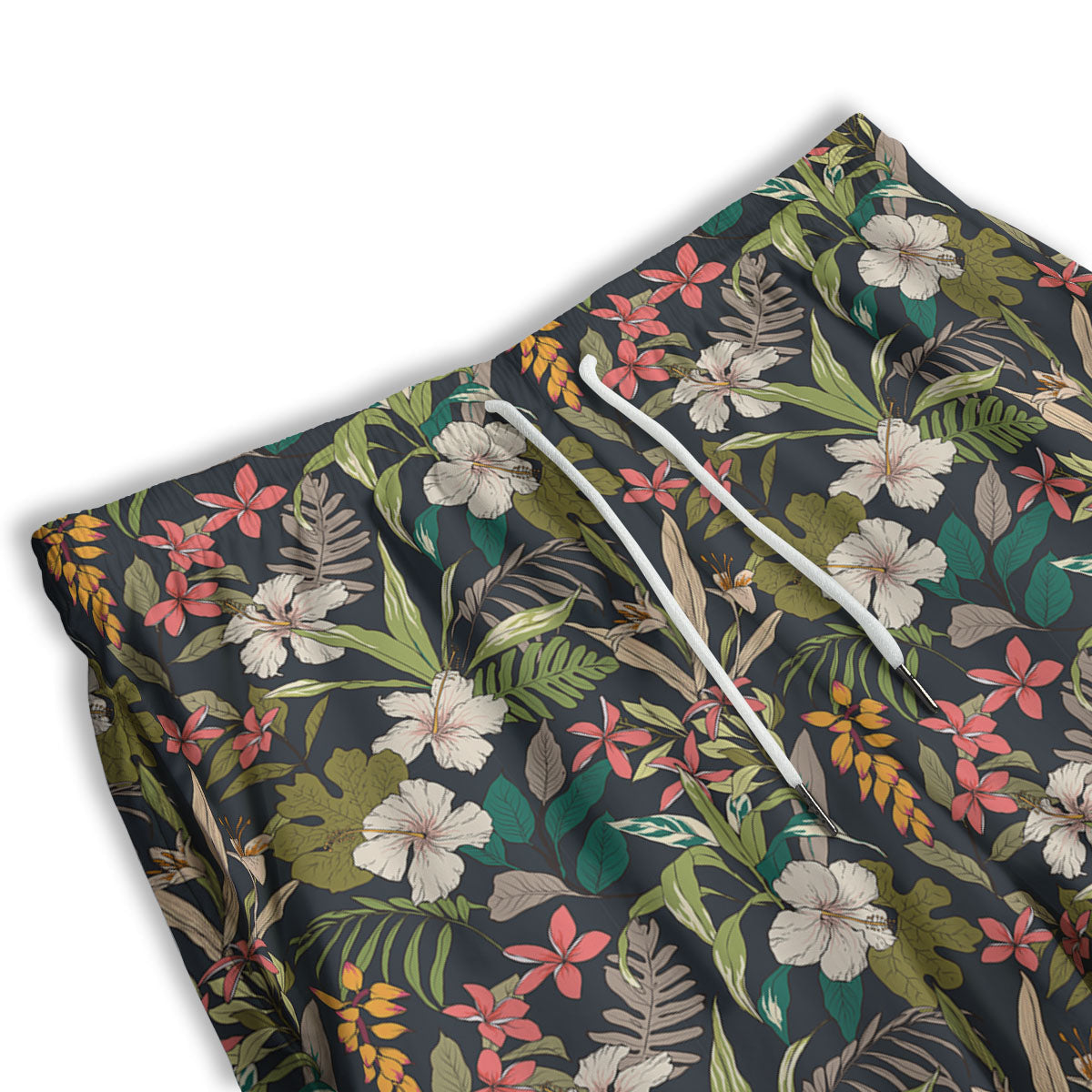 Tropical Hawaiian Aloha Print Pattern Men's Athletic Shorts