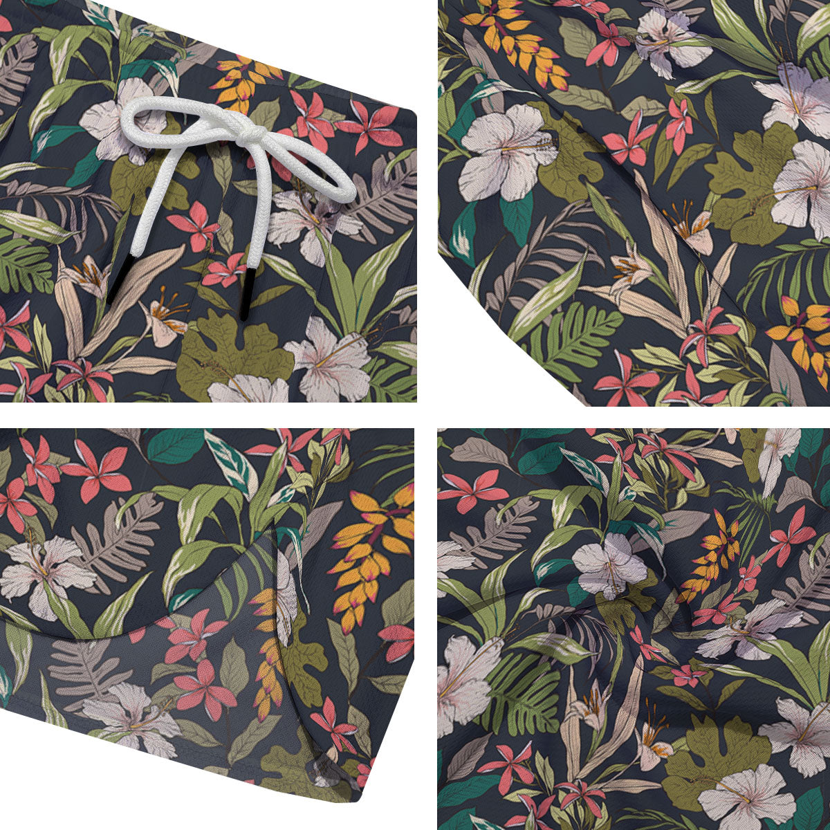 Tropical Hawaiian Aloha Print Pattern Men's Running Shorts-grizzshop