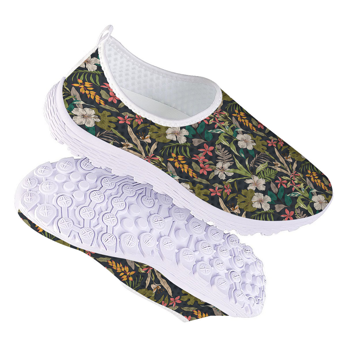 Tropical Hawaiian Aloha Print Pattern Nurse Shoes-grizzshop
