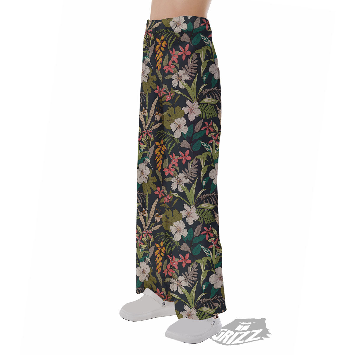 Tropical Hawaiian Aloha Print Pattern Pajama Pants-grizzshop