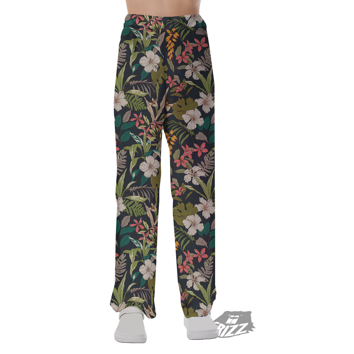Tropical Hawaiian Aloha Print Pattern Pajama Pants-grizzshop