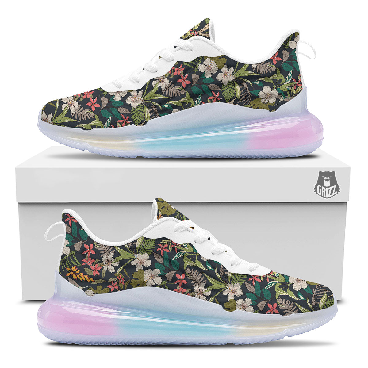 Tropical Hawaiian Aloha Print Pattern Running Sneakers-grizzshop