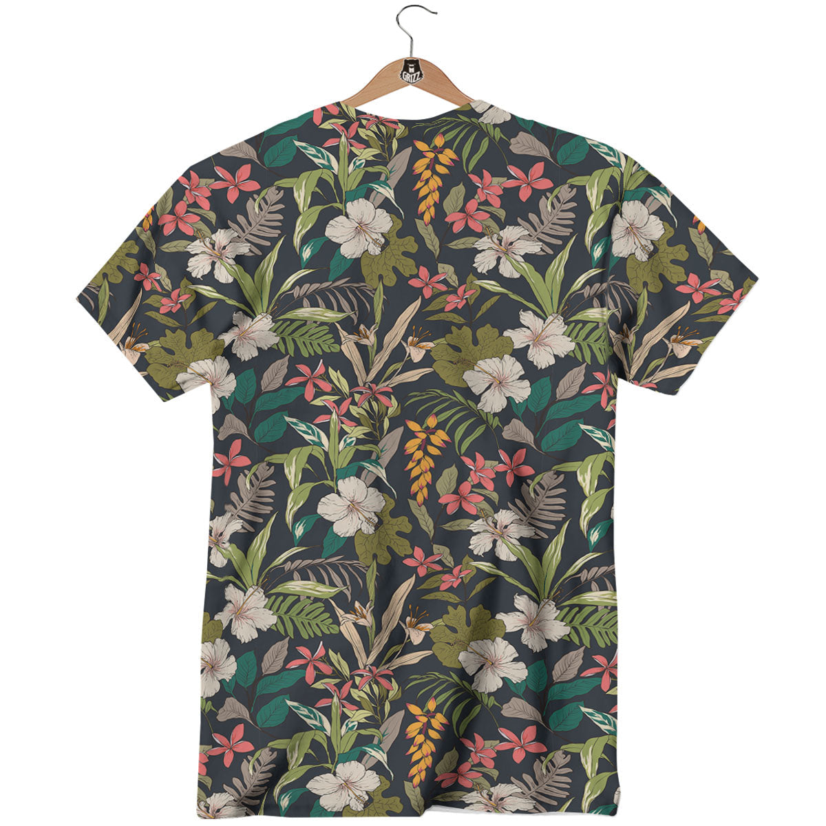 Tropical Hawaiian Aloha Print Pattern T-Shirt-grizzshop