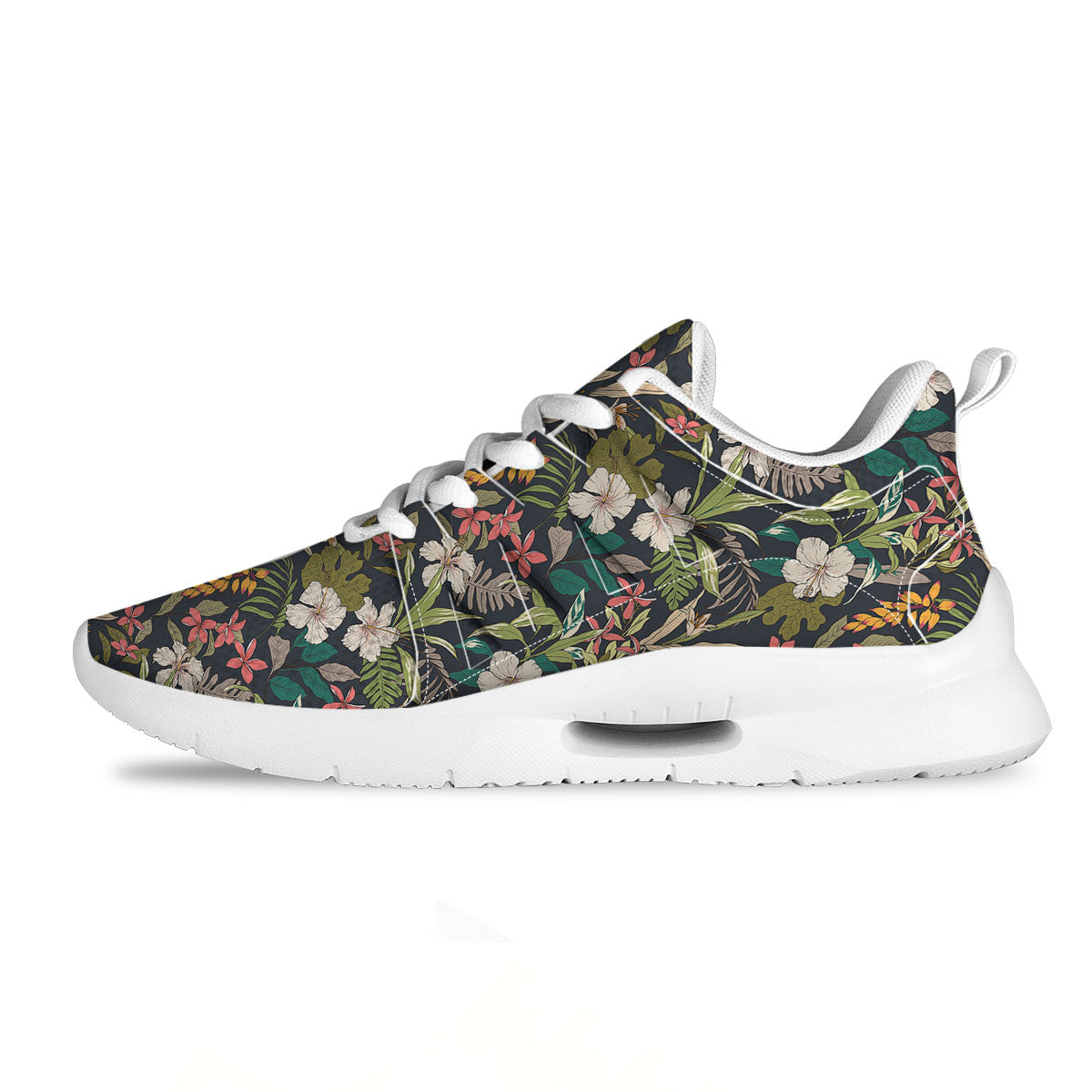 Tropical Hawaiian Aloha Print Pattern Tennis Shoes-grizzshop