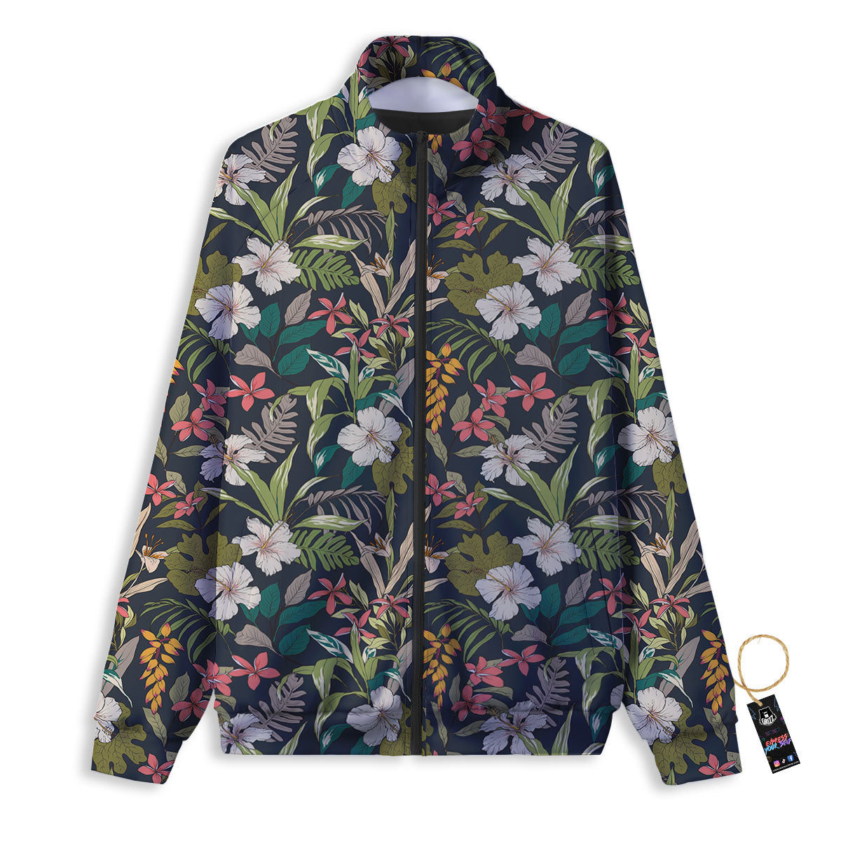 Tropical Hawaiian Aloha Print Pattern Track Jacket-grizzshop