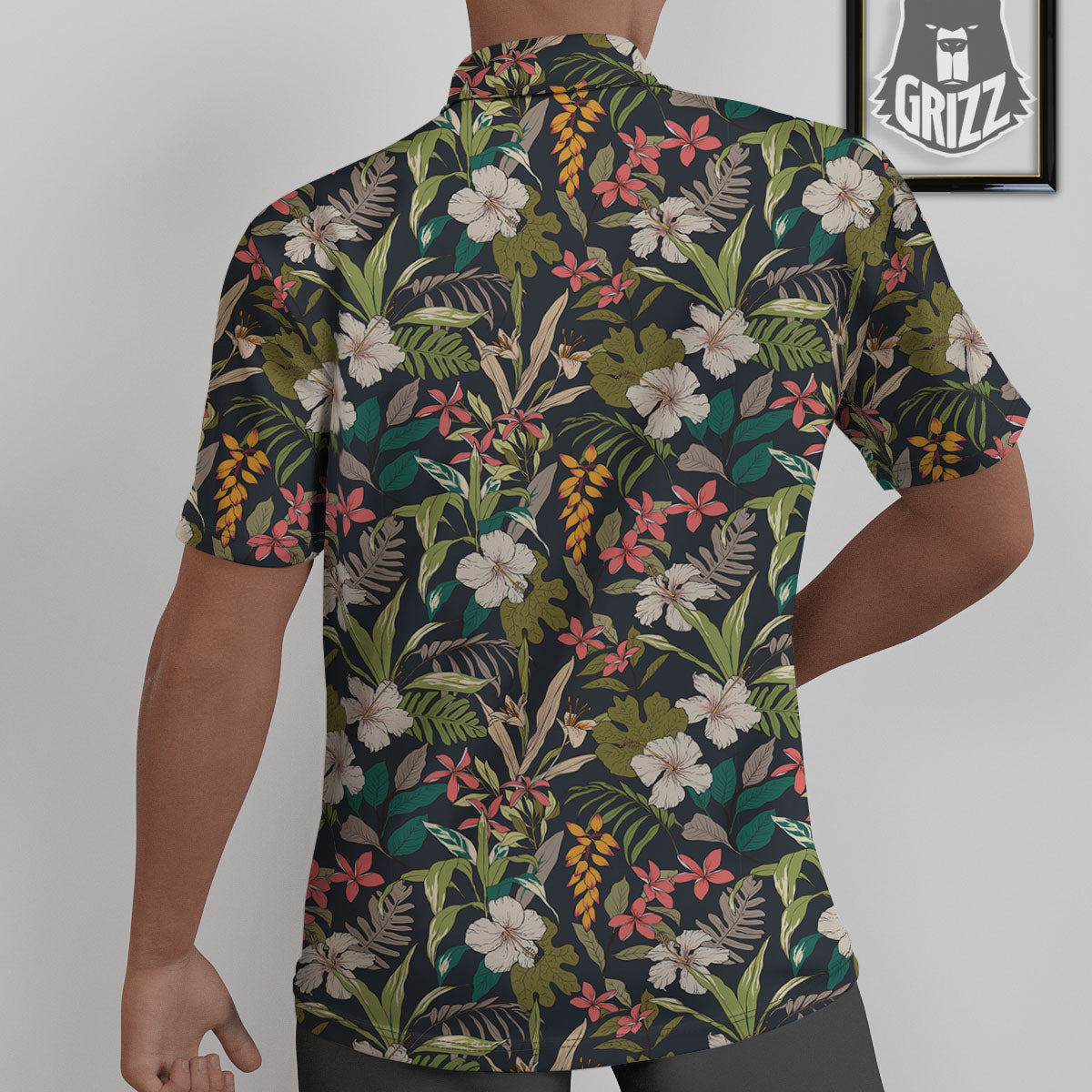 Tropical Hawaiian Aloha Print Pattern Untucked Shirts-grizzshop