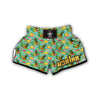 Tropical Hawaiian Hibiscus Pineapple Print Muay Thai Boxing Shorts-grizzshop