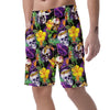 Tropical Hawaiian Skull Men's Shorts-grizzshop