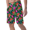 Tropical Hibiscus Floral Hawaiian Print Men's Shorts-grizzshop