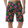 Tropical Hibiscus Floral Hawaiian Print Men's Shorts-grizzshop