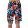 Tropical Hibiscus Flower Print Men's Shorts-grizzshop