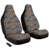 Tropical Island And Stripes Print Pattern Car Seat Covers-grizzshop