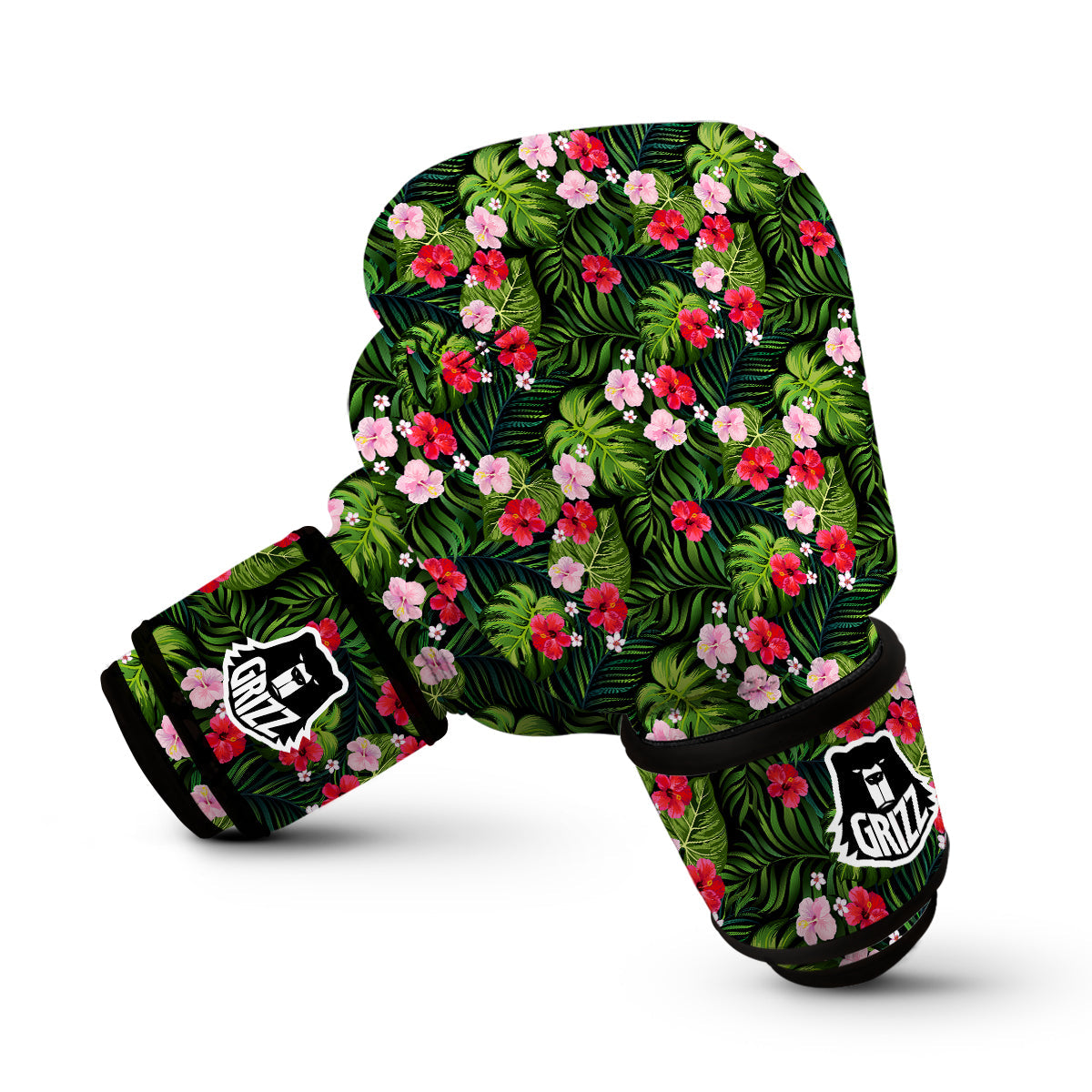 Tropical Jungle Palm Leave Boxing Gloves-grizzshop