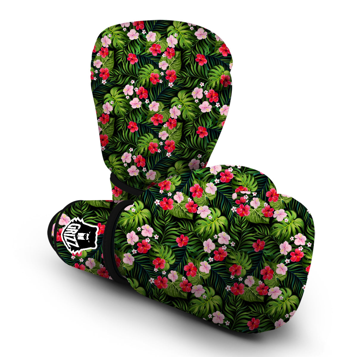 Tropical Jungle Palm Leave Boxing Gloves-grizzshop