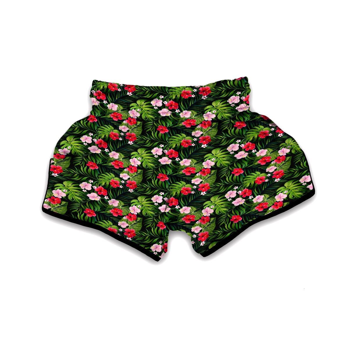 Tropical Jungle Palm Leave Muay Thai Boxing Shorts-grizzshop