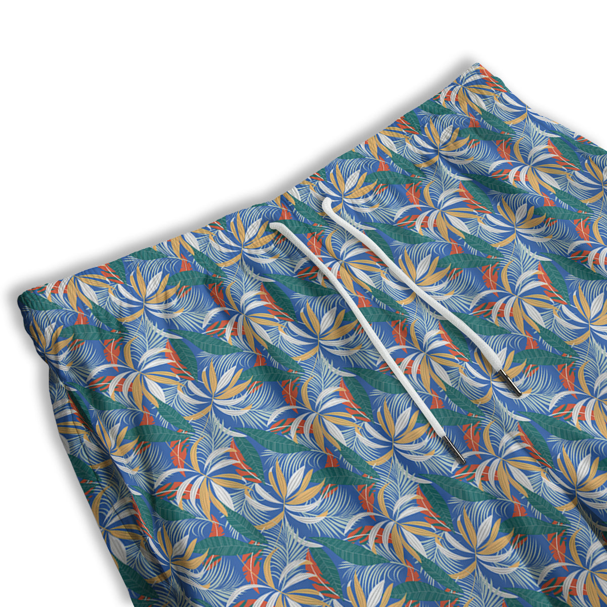 Tropical Leaf Colorful Print Pattern Men's Athletic Shorts