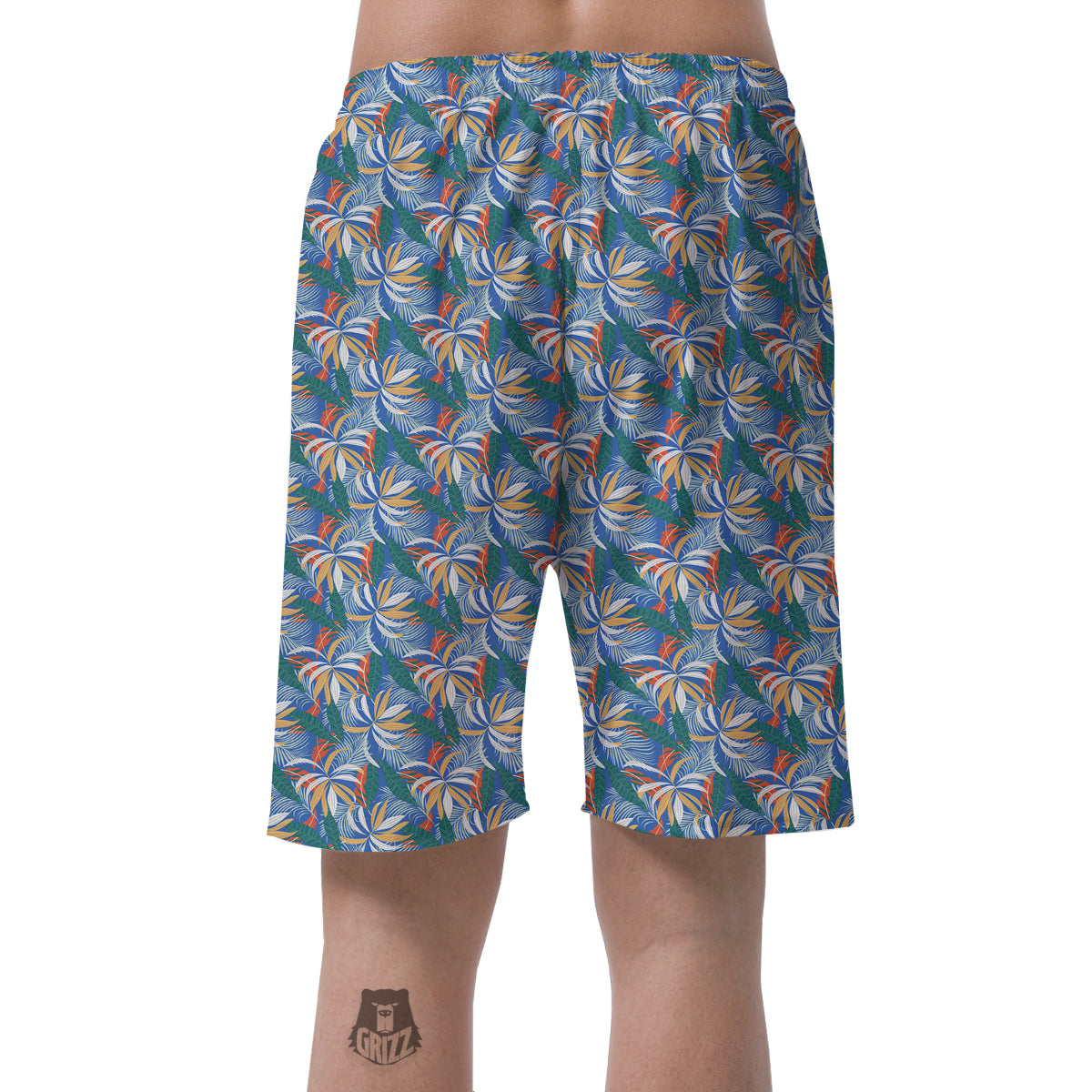 Tropical Leaf Colorful Print Pattern Men's Shorts-grizzshop