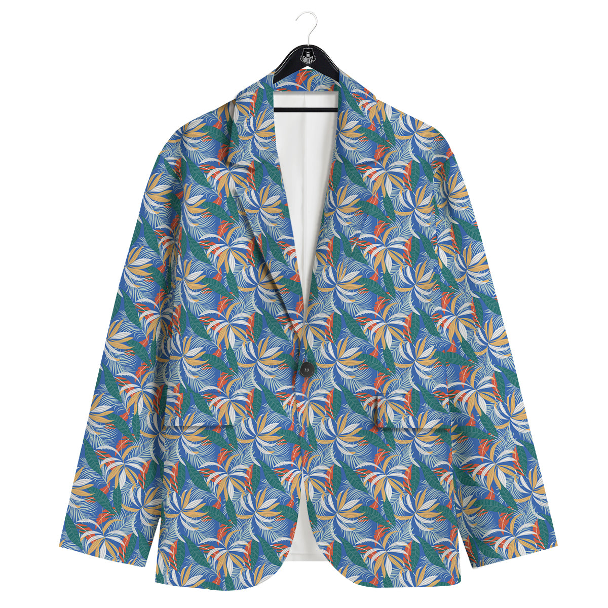 Tropical Leaf Colorful Print Pattern Men's Sport Coat-grizzshop
