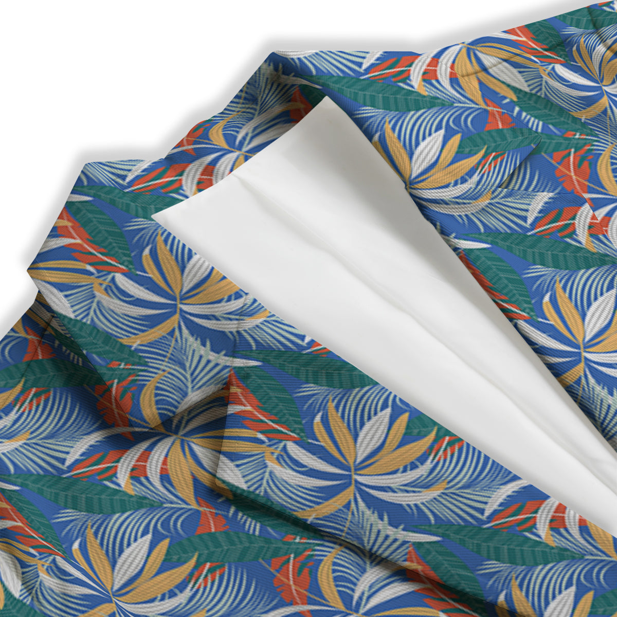 Tropical Leaf Colorful Print Pattern Women's Blazer-grizzshop