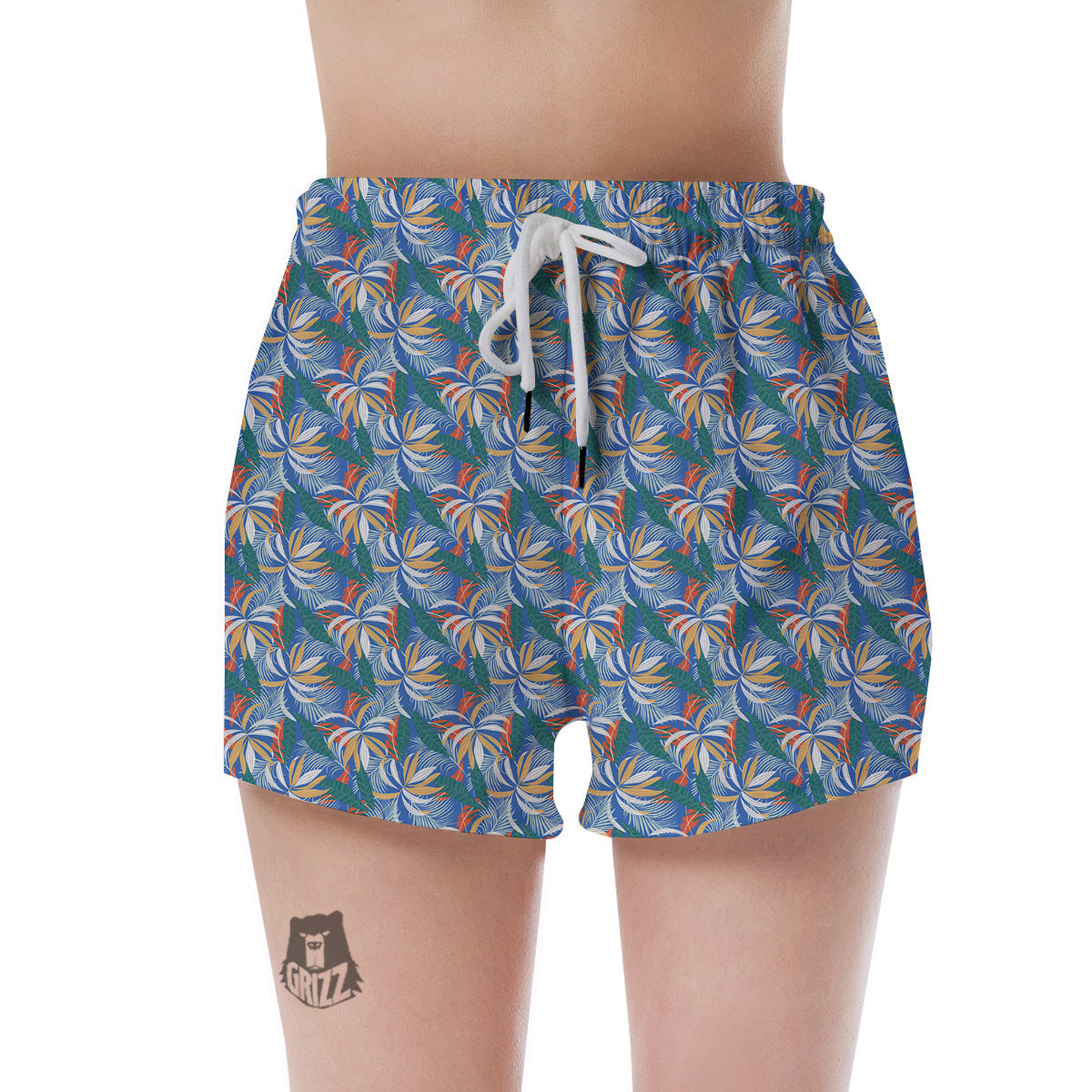 Tropical Leaf Colorful Print Pattern Women's Shorts-grizzshop