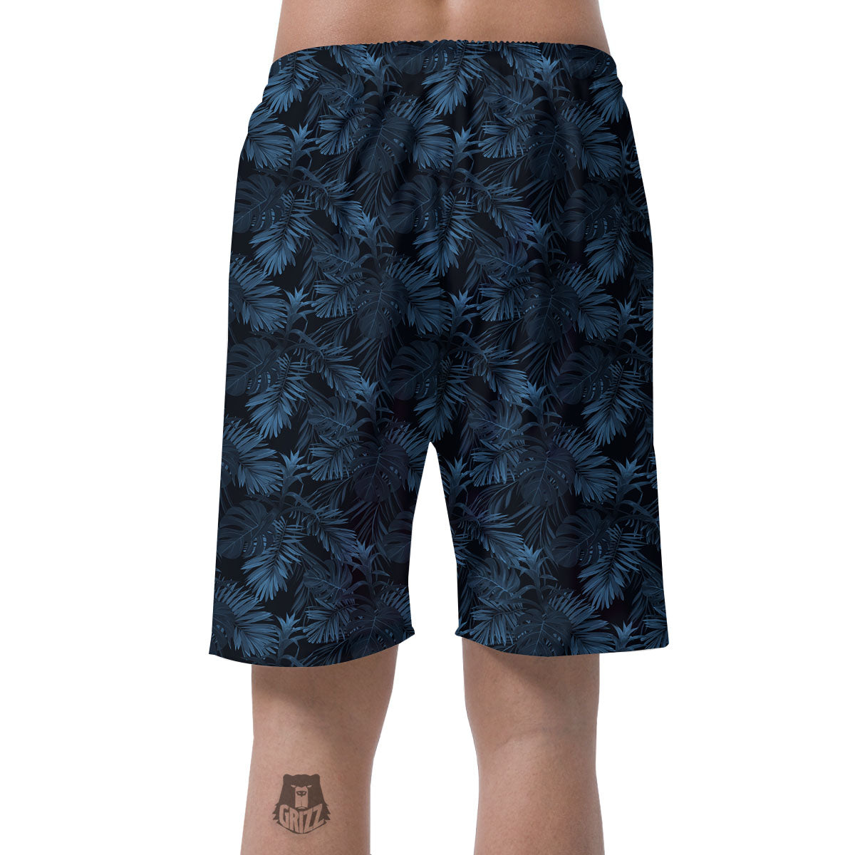 Tropical Leaf Dark Print Pattern Men's Shorts-grizzshop
