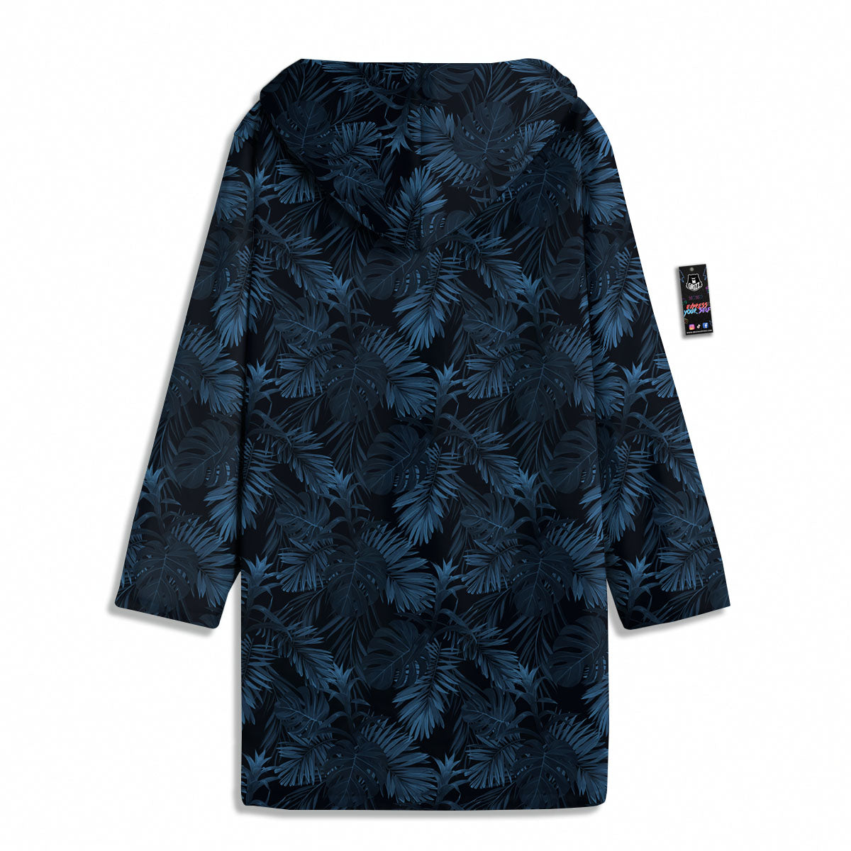 Tropical Leaf Dark Print Pattern Men's Windbreaker Jacket-grizzshop