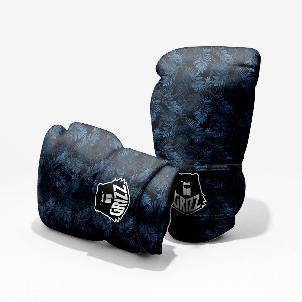Tropical Leaf Dark Print Pattern Pro Boxing Glove