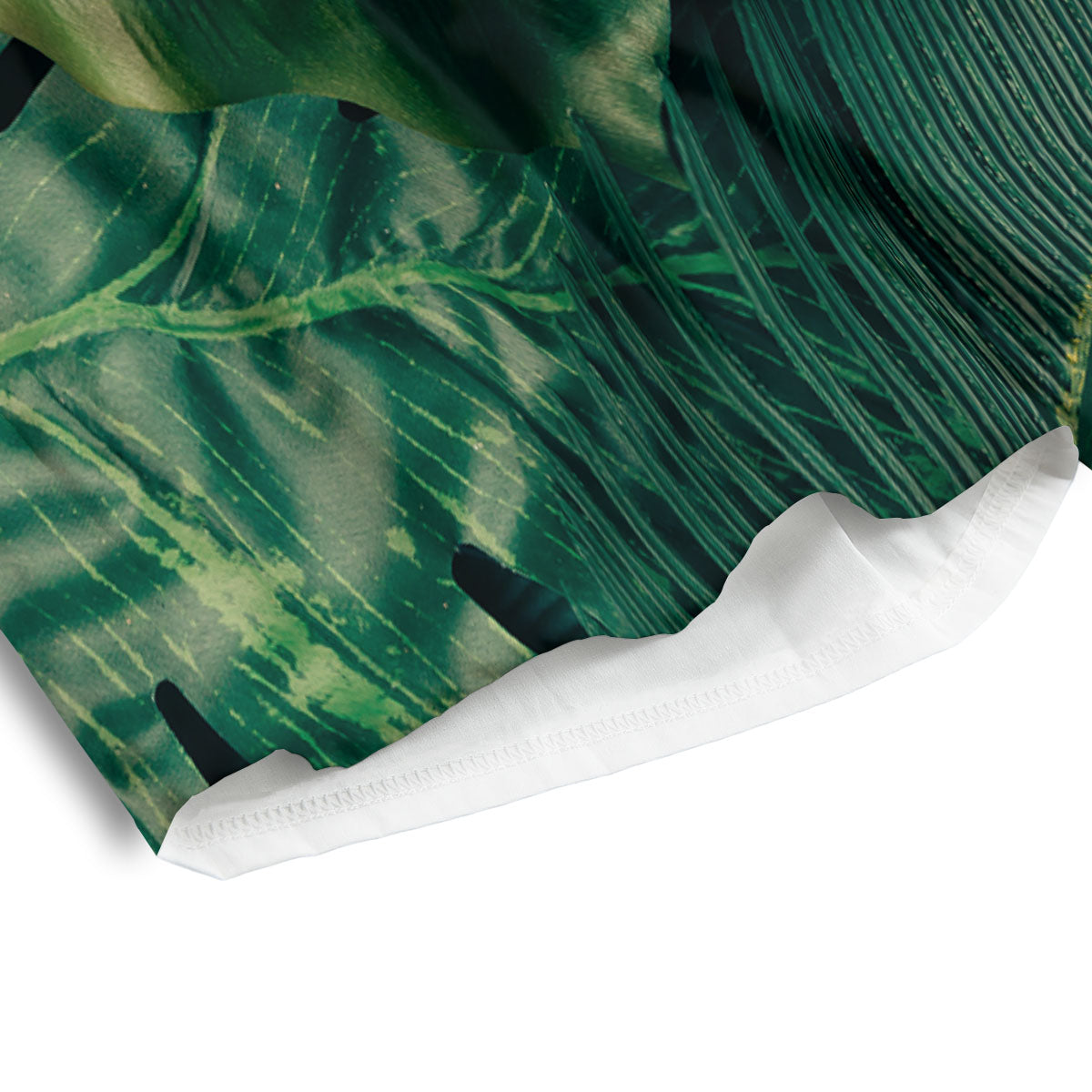 Tropical Leaf Natural Print Men's Athletic Shorts